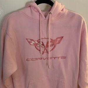 Size Small Pink Corvette (C5) Hooded Sweatshirt